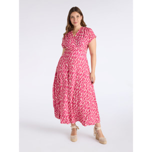 Fiorella Rubino - Vestito lungo stampato - Fucsia