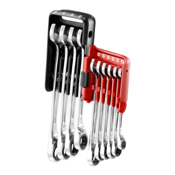 Jeu de 10 Clés Mixtes à Cliquet Rapides en Etui Pocket 8 en 1 FACOM 467BR.JP10PB