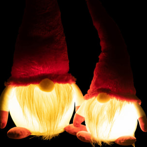 J-Line figurine Lutin - textile - rouge/blanc - large - LED