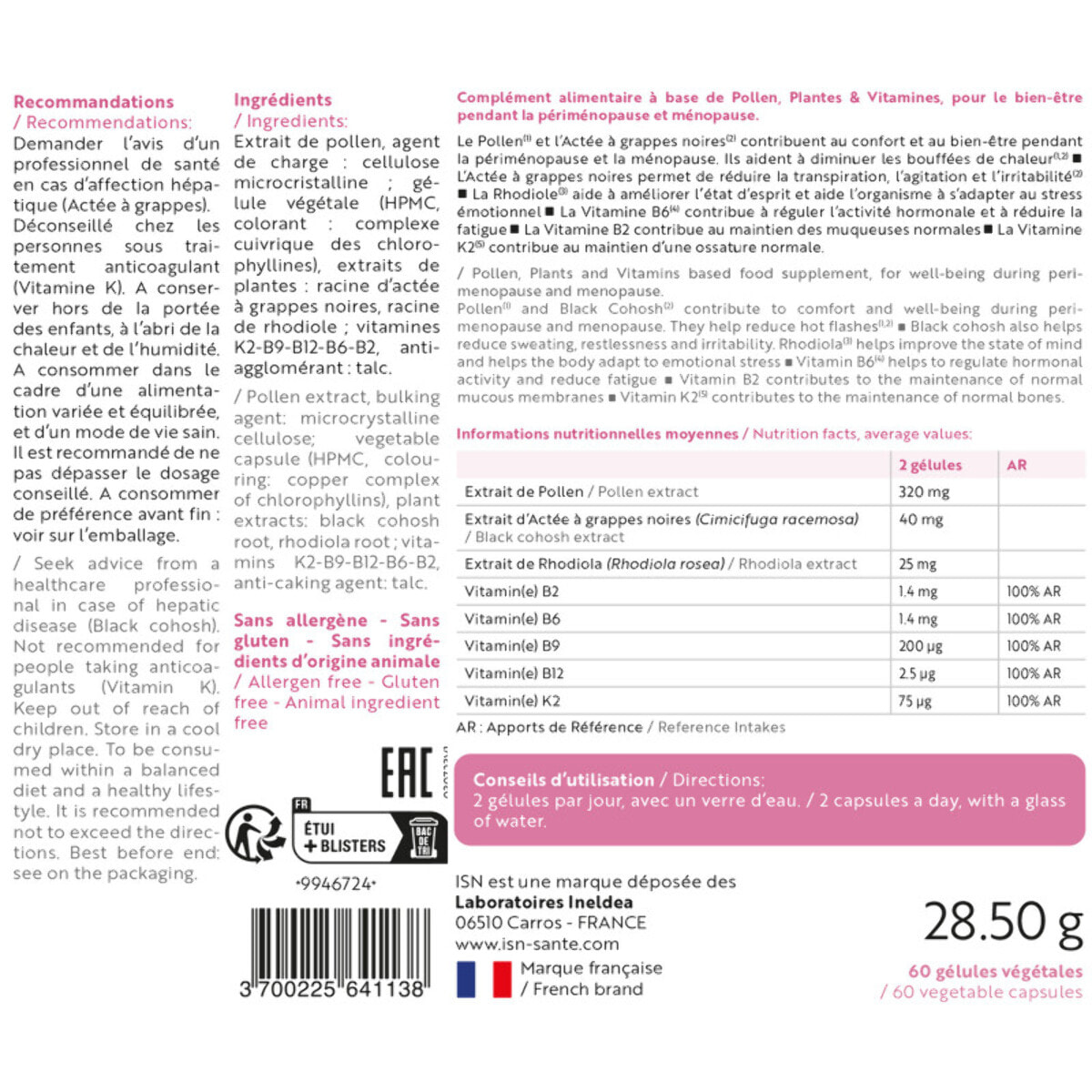 Pack Femme Active & Énergie - Menogyne, Vital D3 & Specific Femme