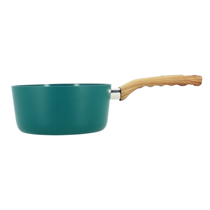 Casserole 20cm en aluminium recyclé bleu canard - tous feux COLORAMA