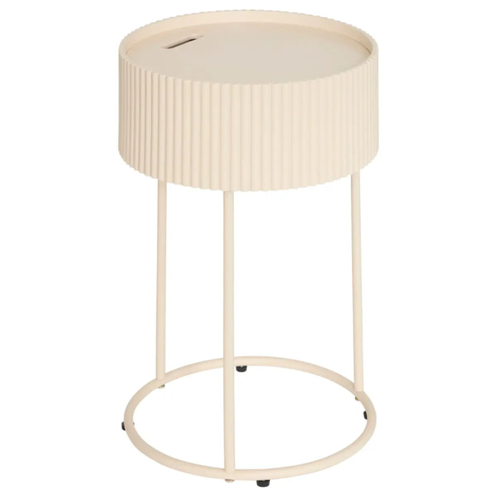 Table d'appoint Juna beige 33x33x48cm