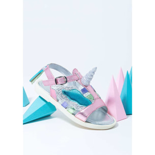 Sandalias de Niña Unicornio Piel