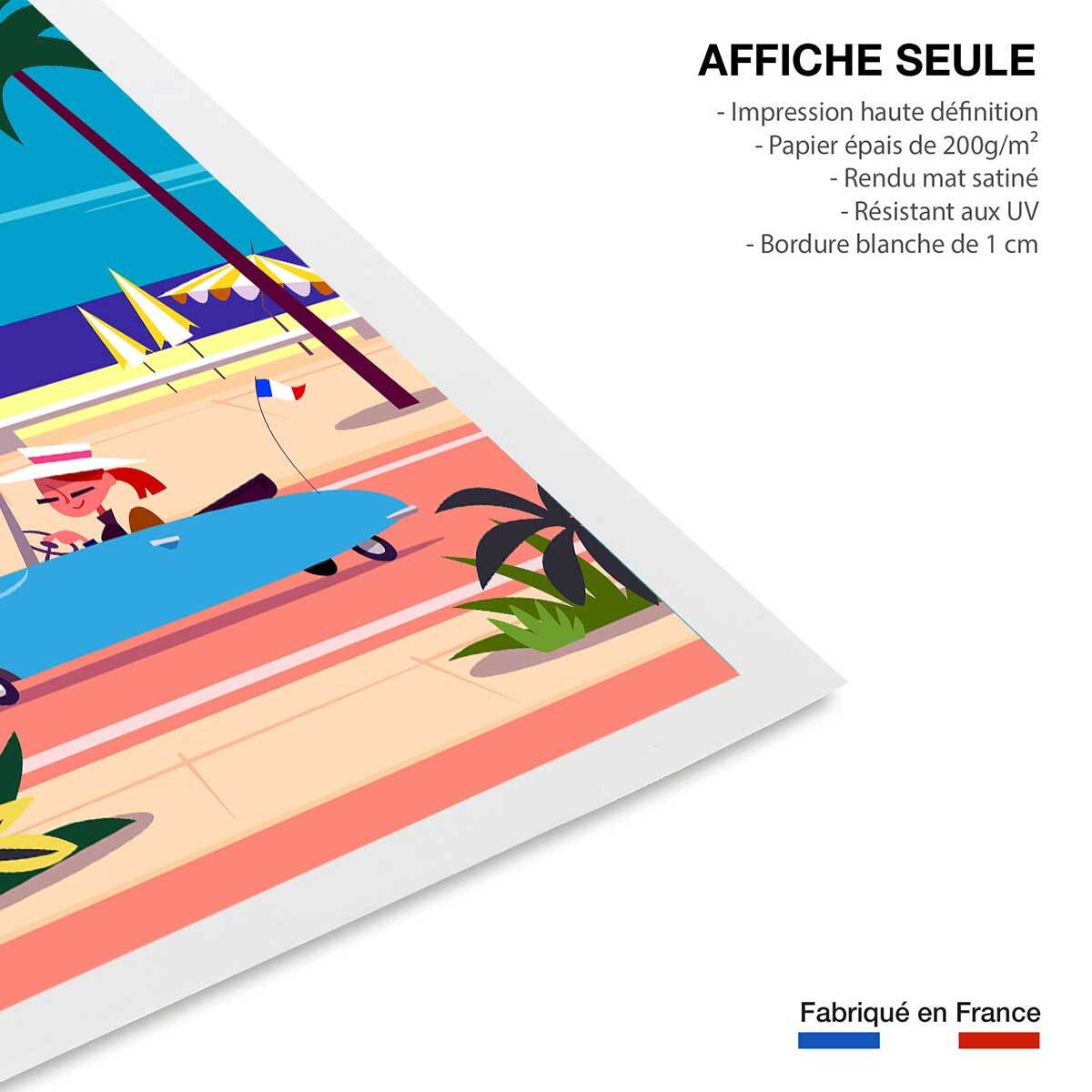 Poster nice promenade des anglais Affiche seule