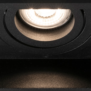 HYDE SQ 2L Lampe encastrable noir carré orientable