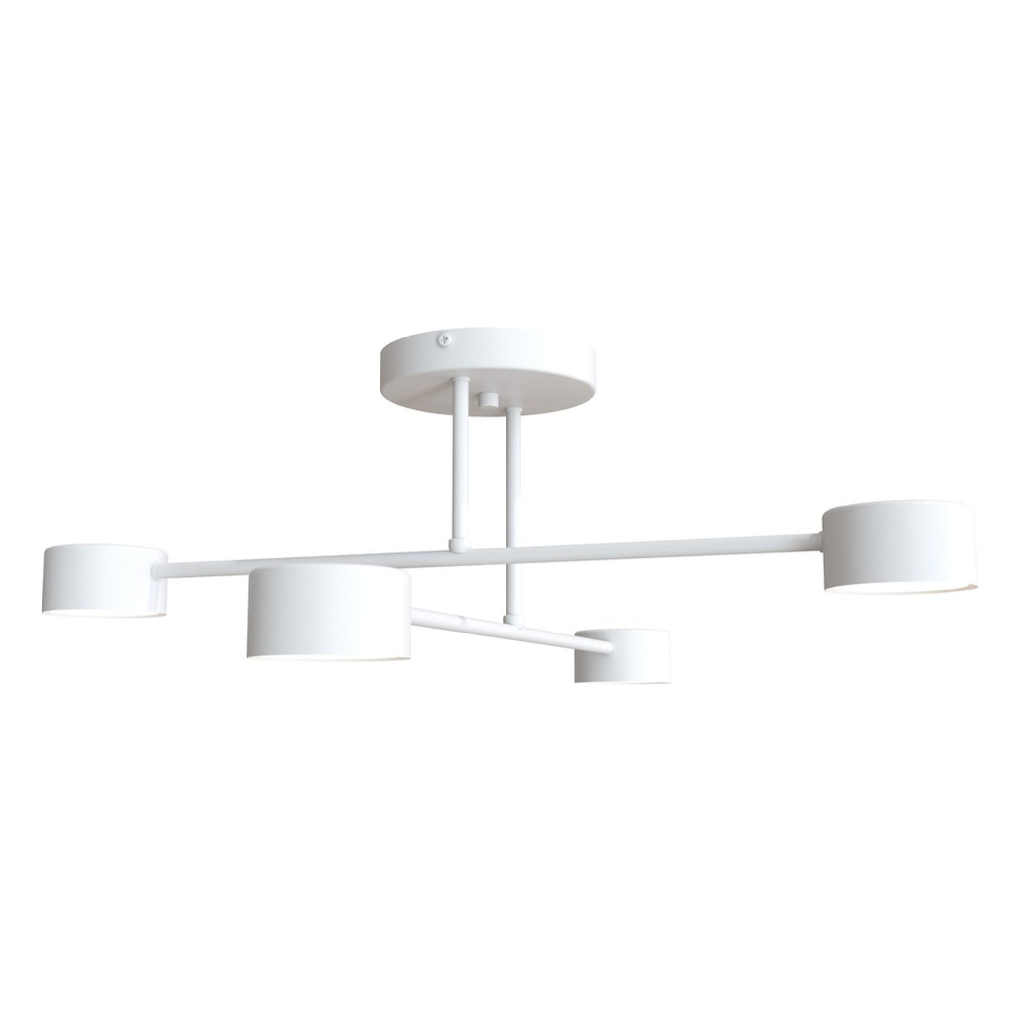 Lampada a sospensione Halo in acciaio bianco