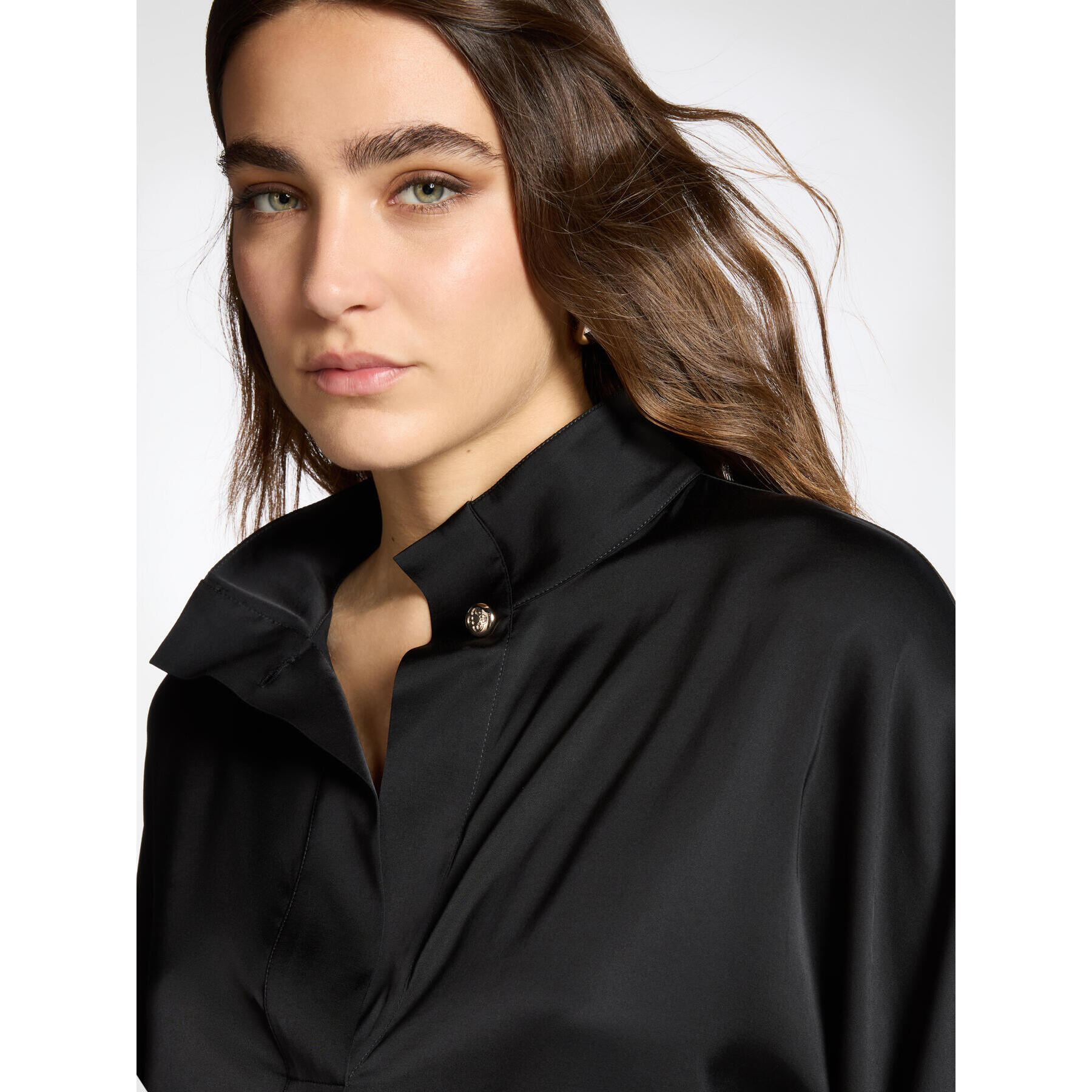 Elena Mirò - Camicia in raso - Nero
