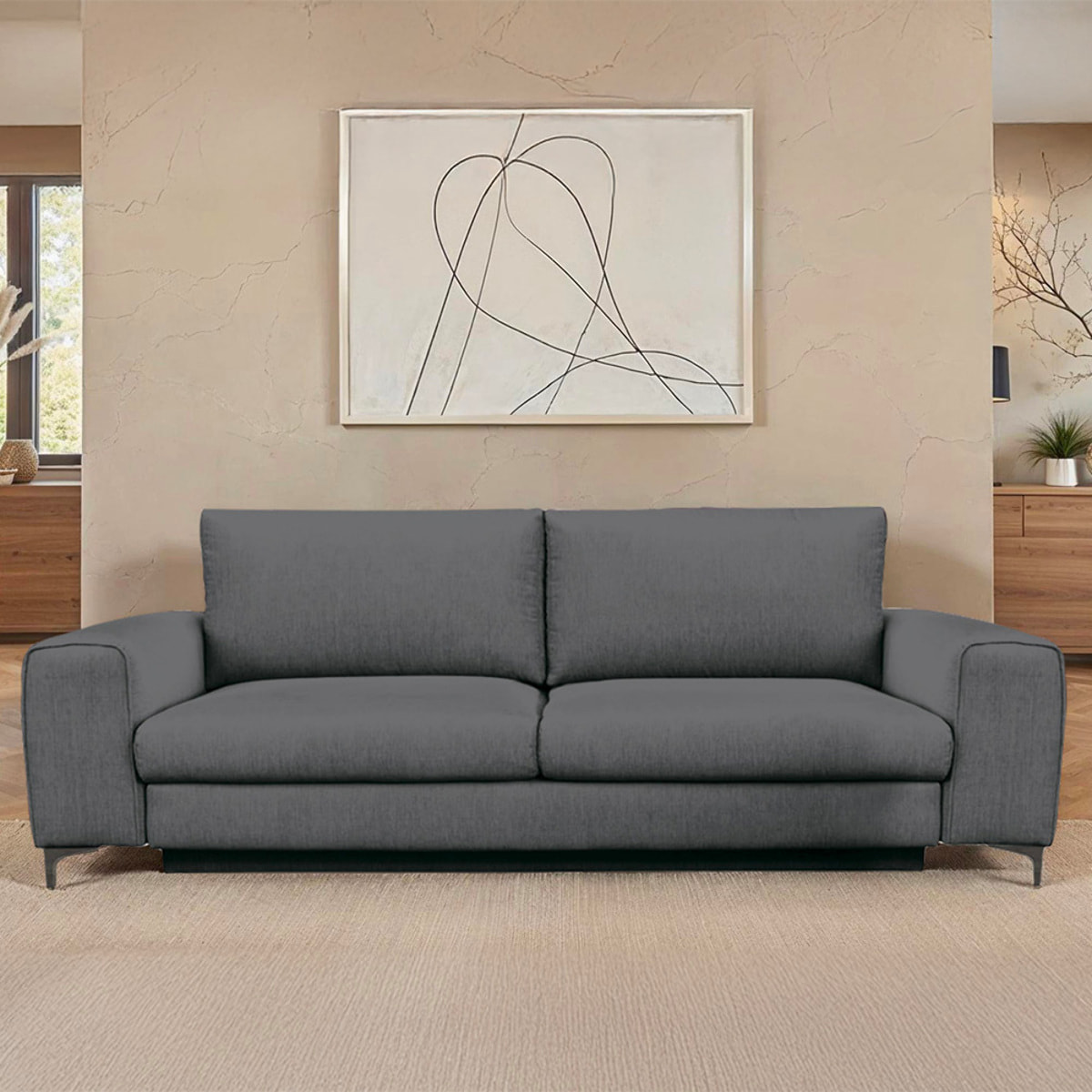 Canapé Tissu Droit Fiesole - 3 Places