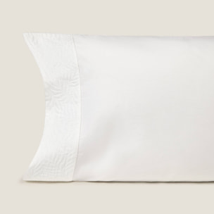 Funda de almohada algodón 180 hilos jacquard Rexi color blanco 100% Algodón