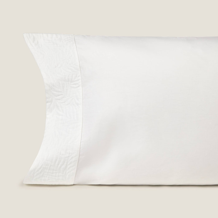 Funda de almohada algodón 180 hilos jacquard Rexi color blanco 100% Algodón