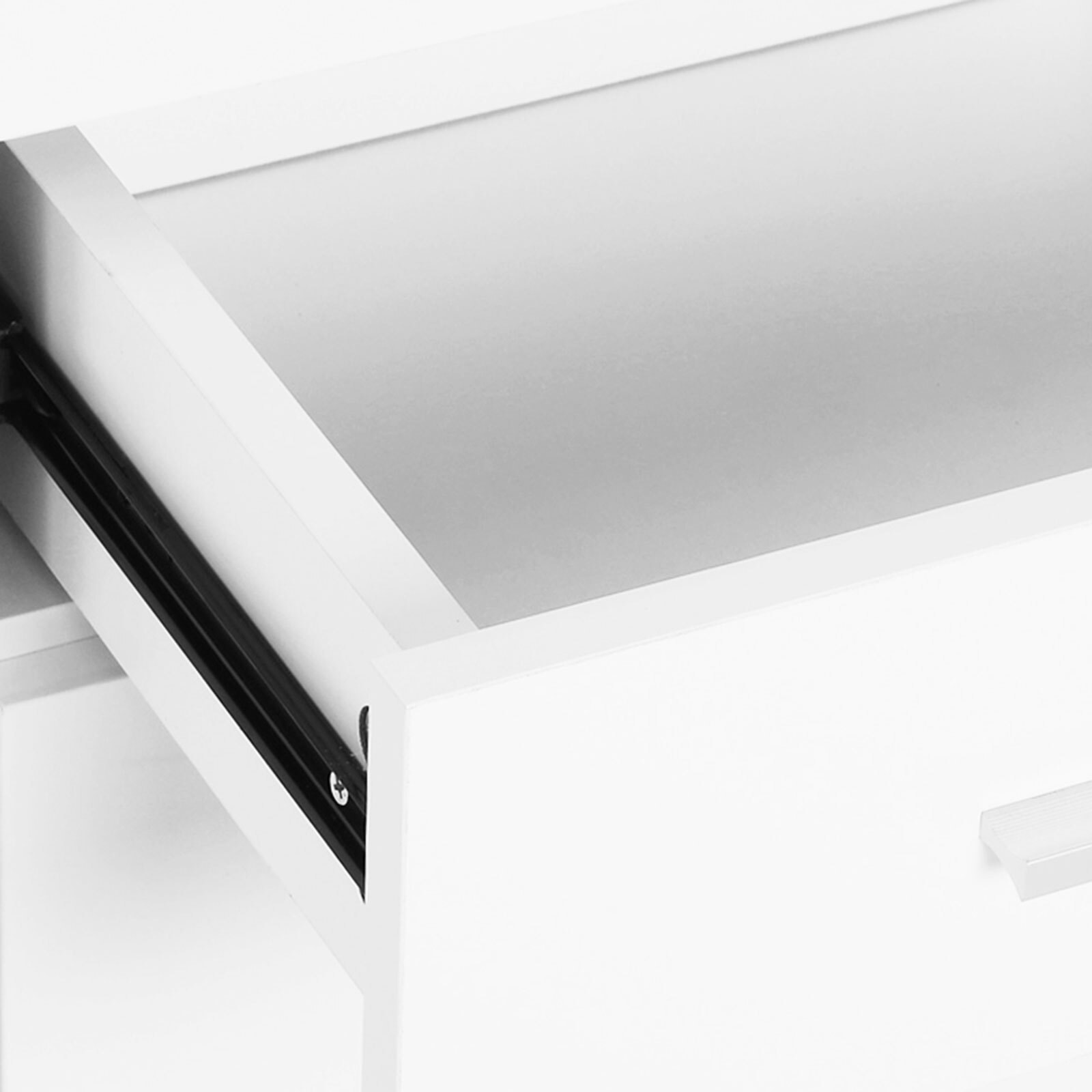 Armario Buffet con 2 Cajones de Madera 106x35x76cm Blanco