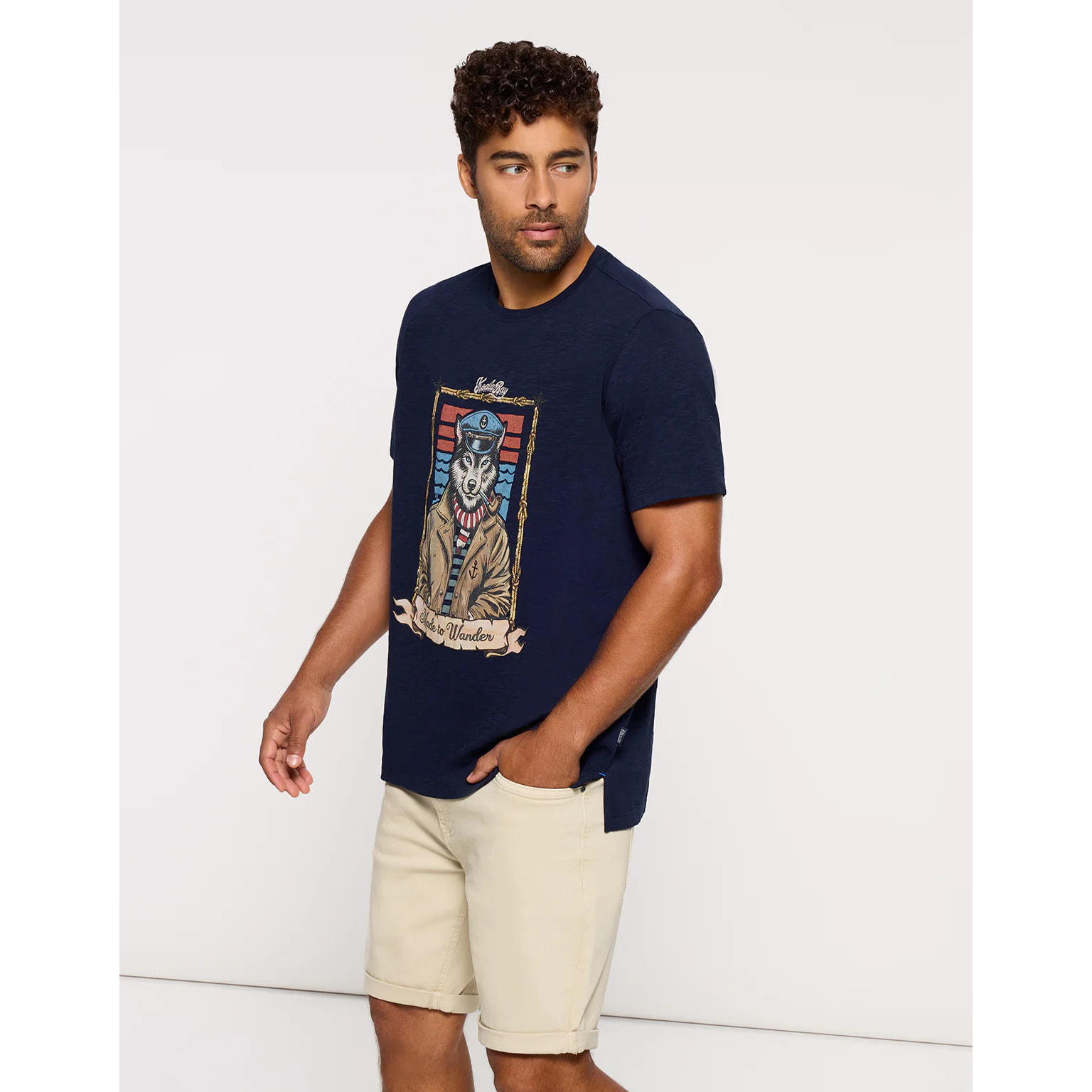 Camiseta Manga Corta Azul Marino - Loberine