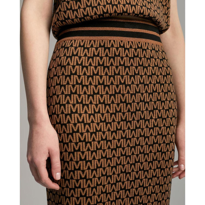 Gonna in maglia Logomania