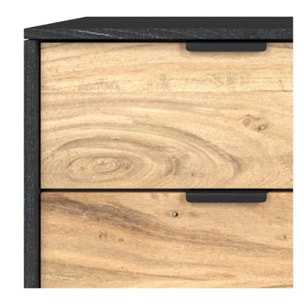 Meuble TV en bois d'acacia et métal 90 cm - Jakson