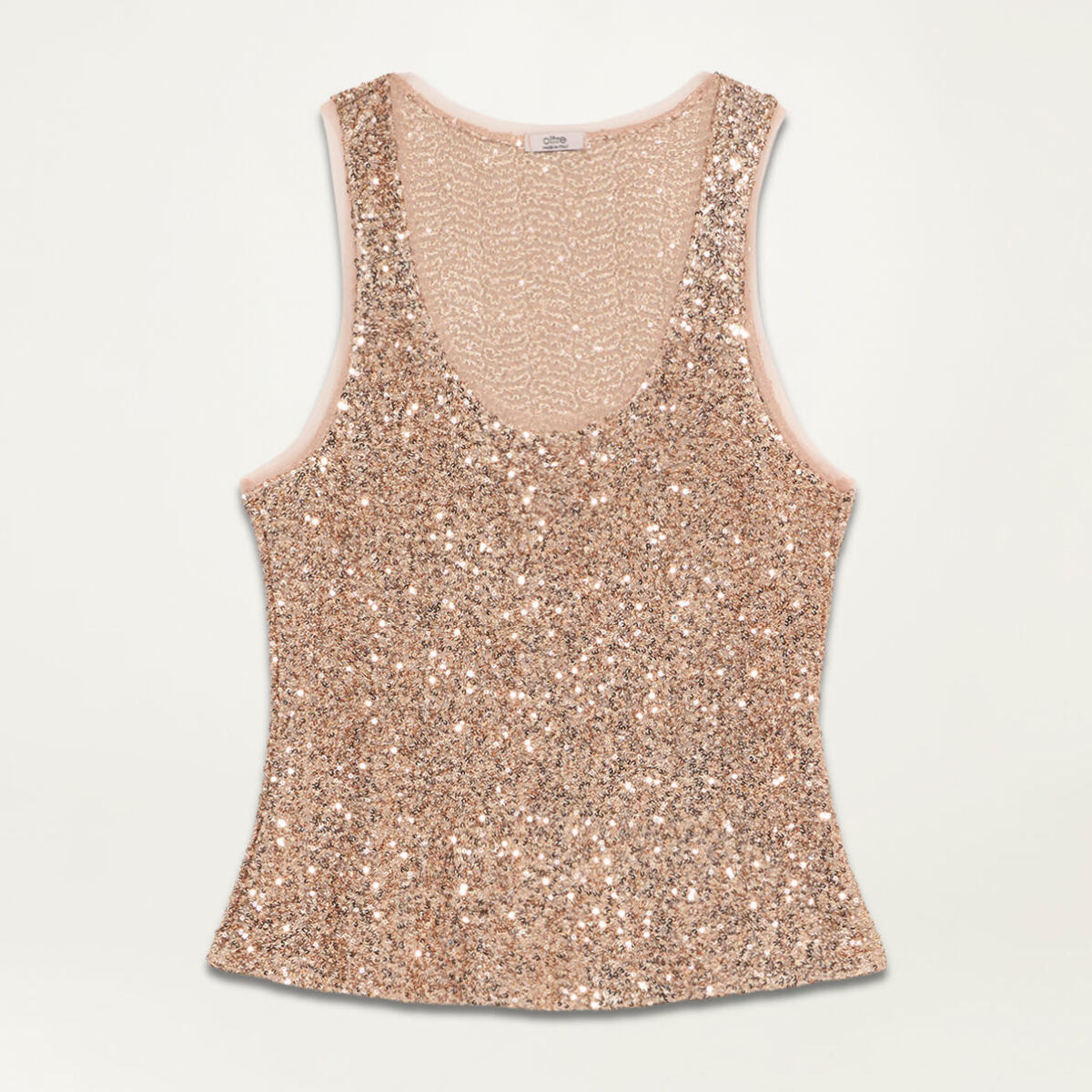 Oltre - Top full paillettes - Oro