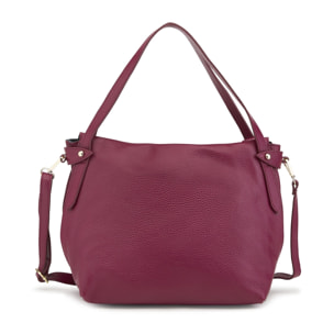 Borse Donna colore Bordeaux-in pelle Made in Italy 38x28x16cm