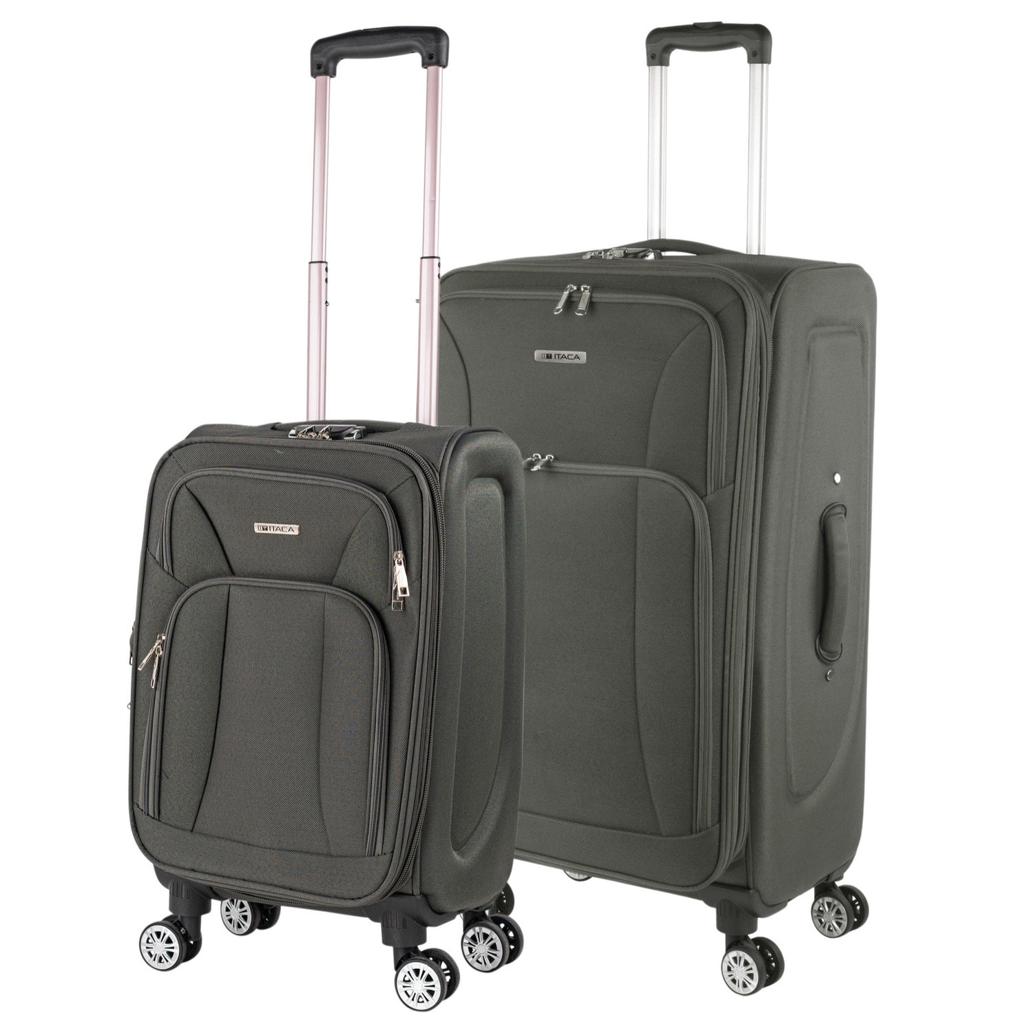 Juego De Maletas Semi-Rígidas Eva Itaca Bergamo Gris
