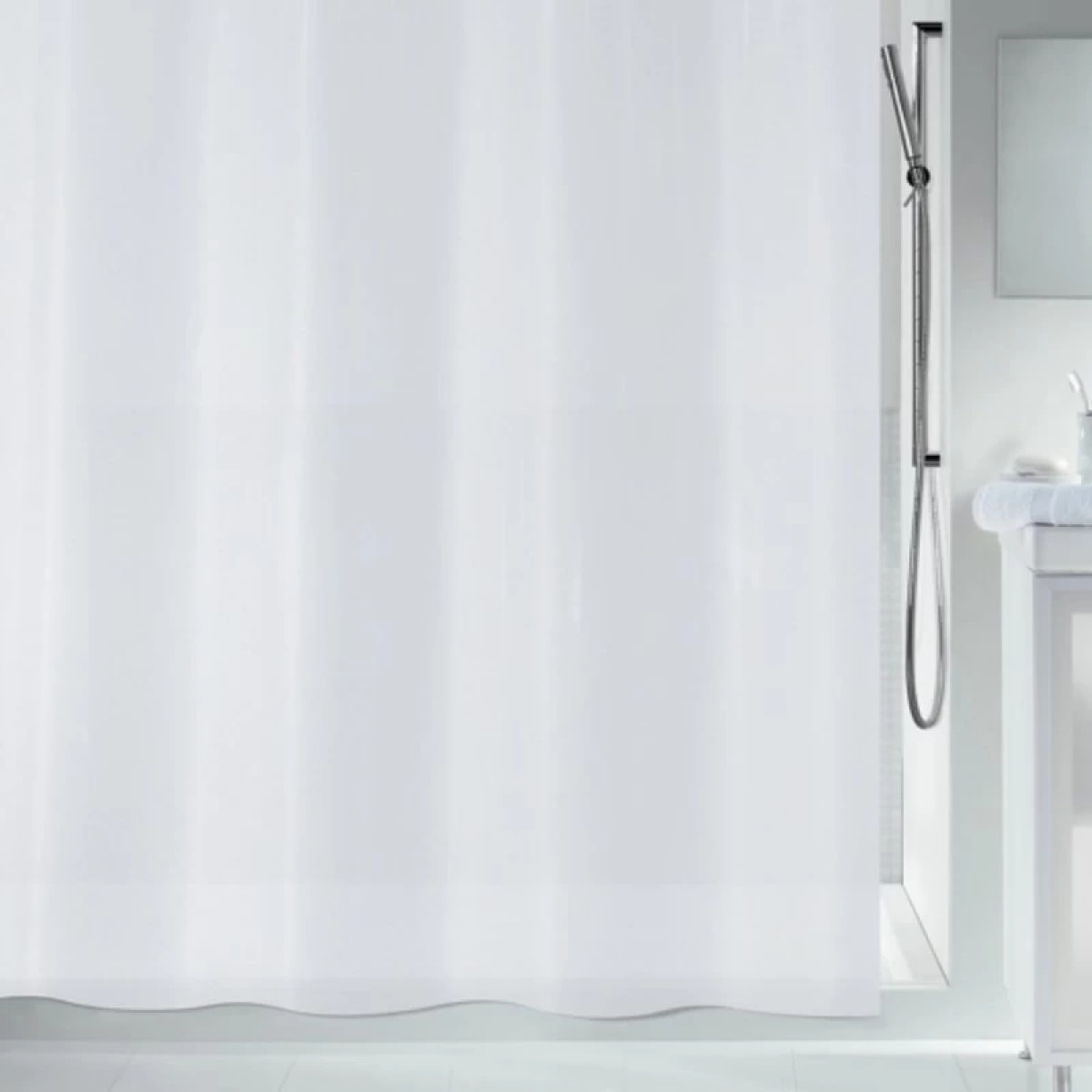 Rideau de douche PEVA BIO Blanc Spirella