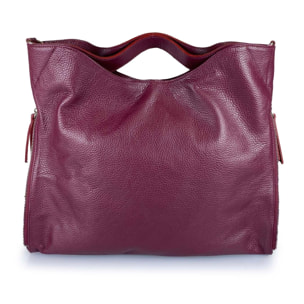 Borse Donna colore Bordeaux-in pelle Made in Italy 39 X 31 X 5cm