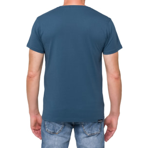 Camiseta de algodón 180 gr Hot Buttered Mistral azul índigo