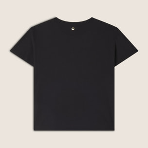 T-shirt maniche a kimono con stampa fantasia sui fianchi