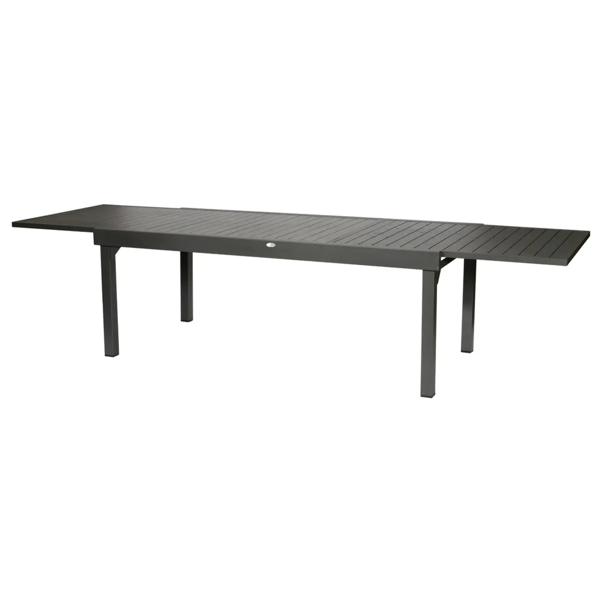 Table de jardin extensible "Piazza" graphite 12 places en aluminium traité époxy