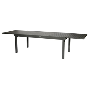 Table de jardin extensible "Piazza" graphite 12 places en aluminium traité époxy
