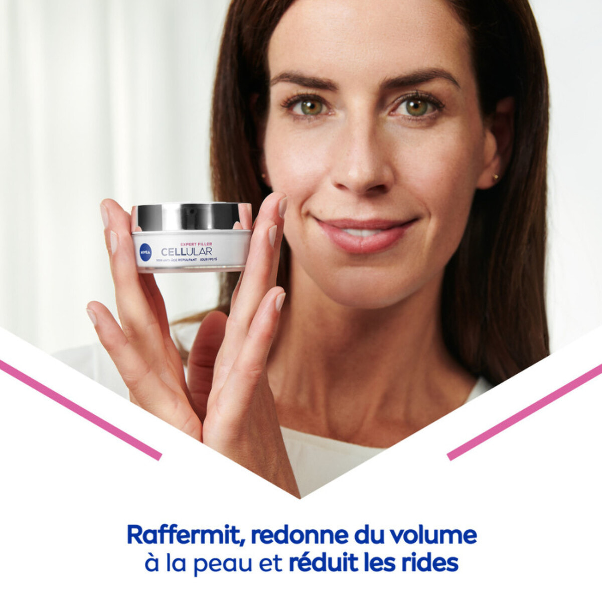 Pack de 2 - NIVEA - Soin de Jour Anti-Âge Repulpant CELLULAR EXPERT FILLER FPS15 2X50ml