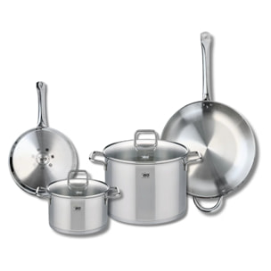 Ensemble de 2 Poêles de cuisson 24 et 32 cm et 2 faitouts 20 et 26 cm Elo Profi Citrin
