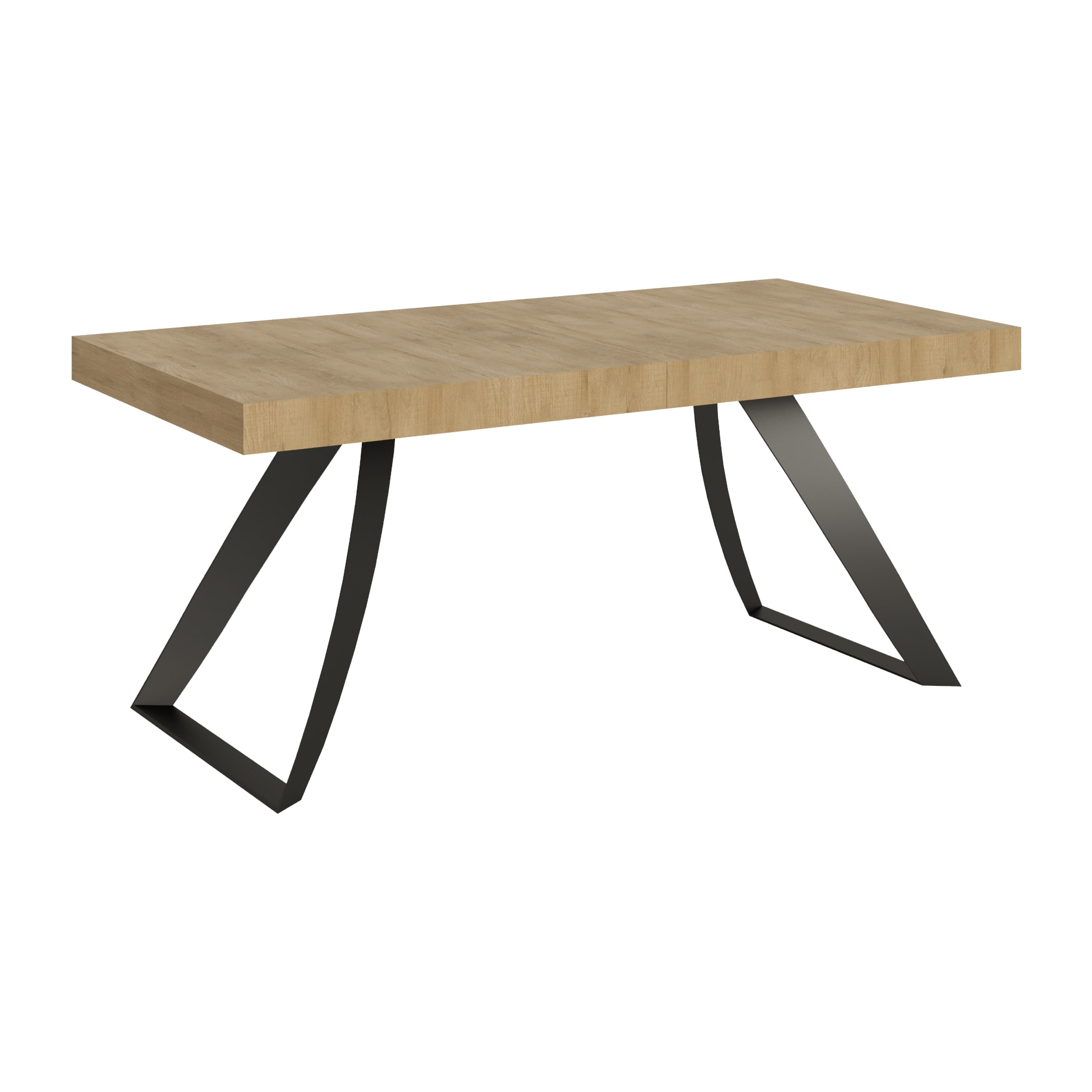 Mesa extensible 90x180/440 cm Proxy Roble Natural estructura Antracita