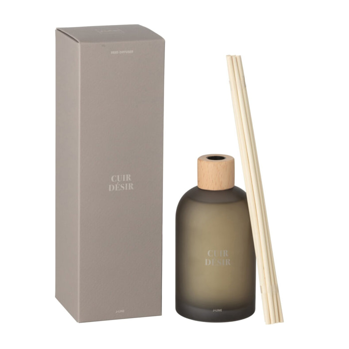 J-Line bâtonnets parfumés Accords Essentiels - Cuir Désir - brun - 250 ml