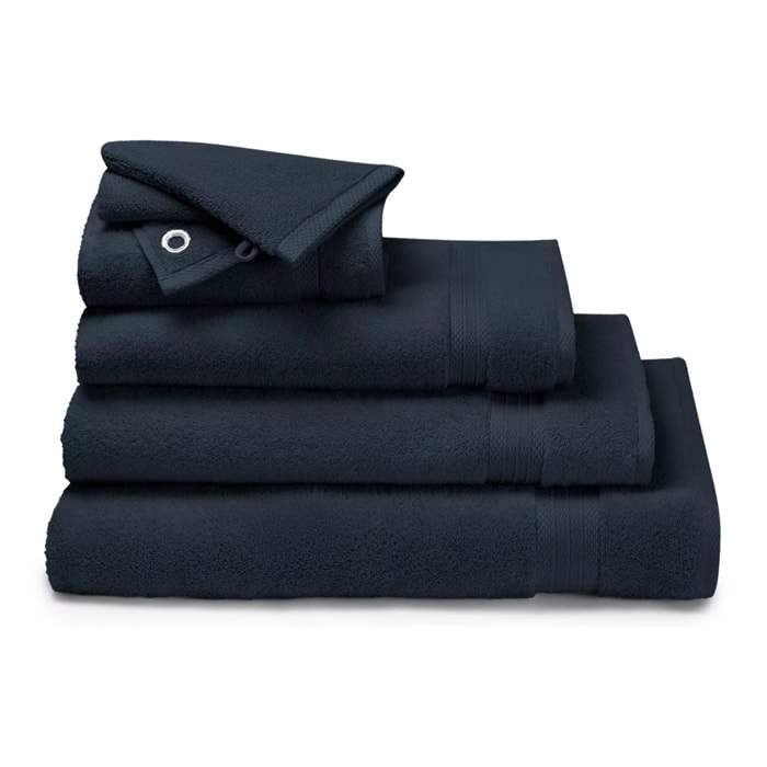 Carre avec oeillet pur coton 550 g/m² uni marine Elea navy