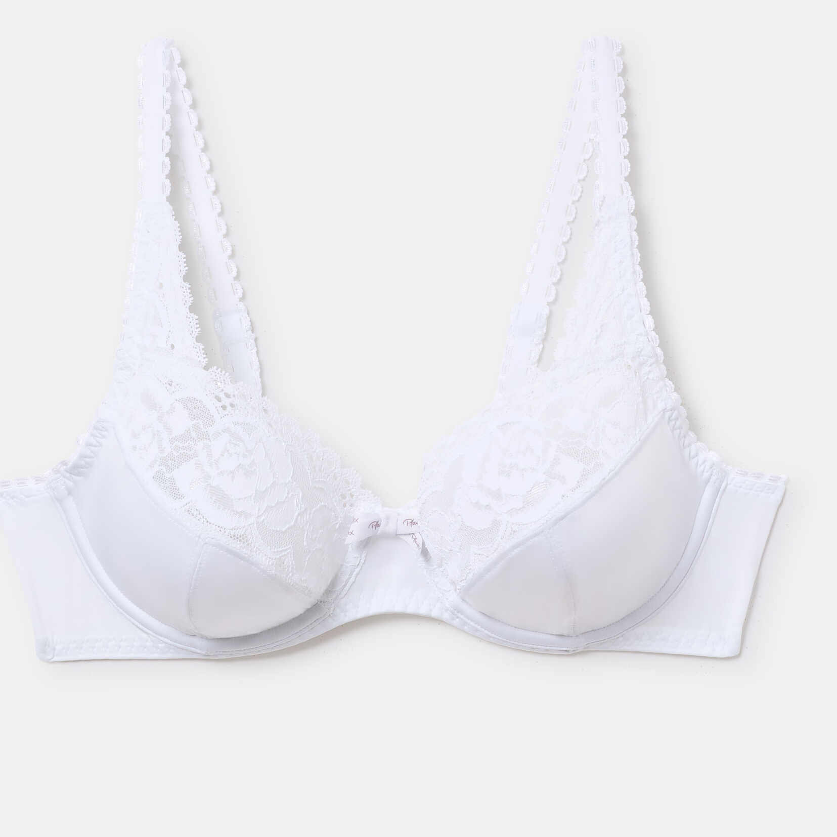 Sujetador con aros de encaje reciclado y microfibra