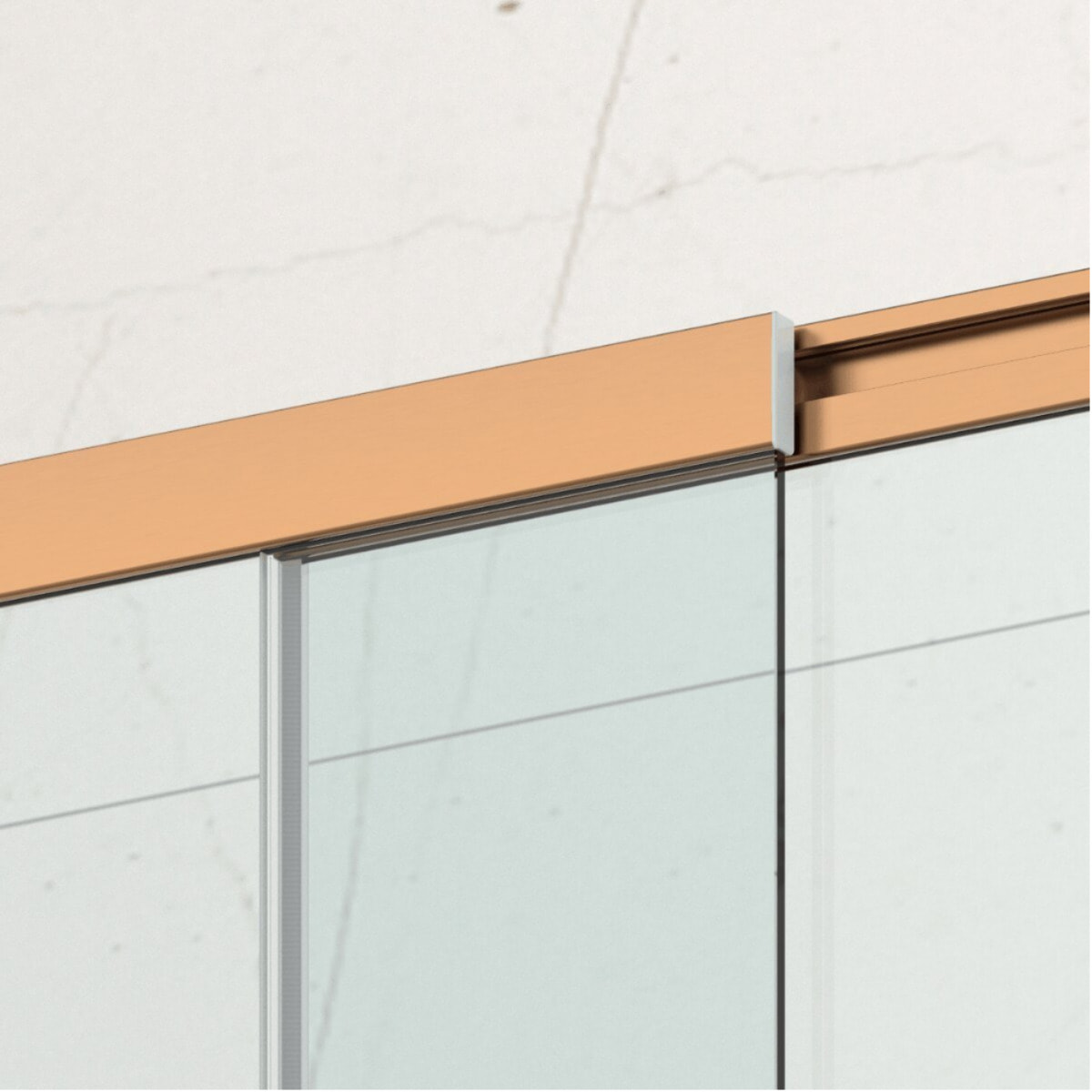 Swiss Aqua Technologies Vision 140x120 cm pare-baignoire coulissant en verre, traitement Easy Clean, or rose (SATVZVI120RG)
