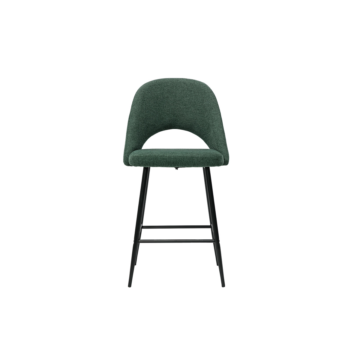 Tabourets de bar en tissu effet velours texturé vert H65 cm (lot de 2) COSETTE