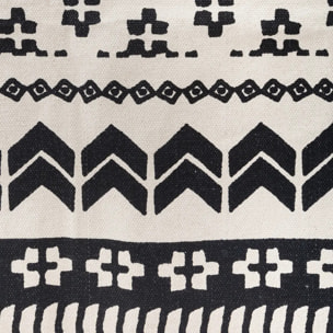 Tapis "Delhi" coton noir et blanc 120x170cm
