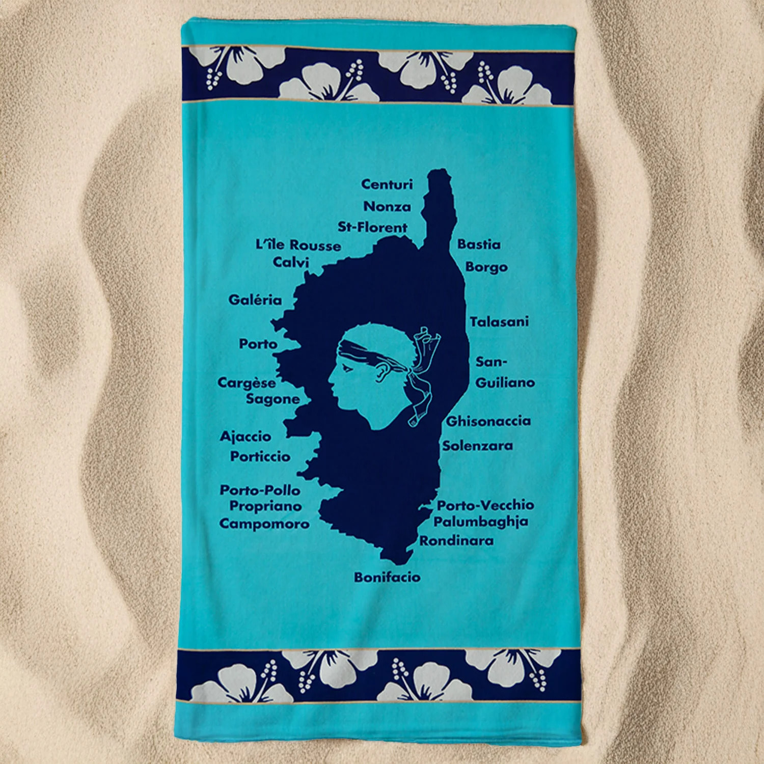 Serviette de plage microfibre - Olzo - 90x170cm - 250g/m²