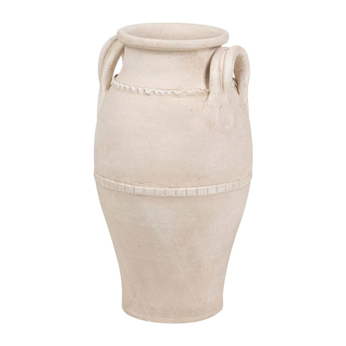 Florero Ceramica Beige 32x32x60 Cm