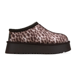 Zuecos de invierno leopardo con plataforma