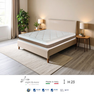 "Summer" H23 cm 120x190 guanciale Memory OMAGGIO sfoderabile Memory Foam a tre strati