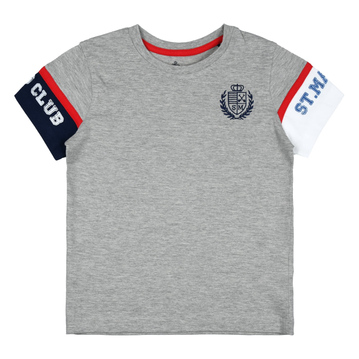 T-shirt maniche corte con stampa logo su maniche