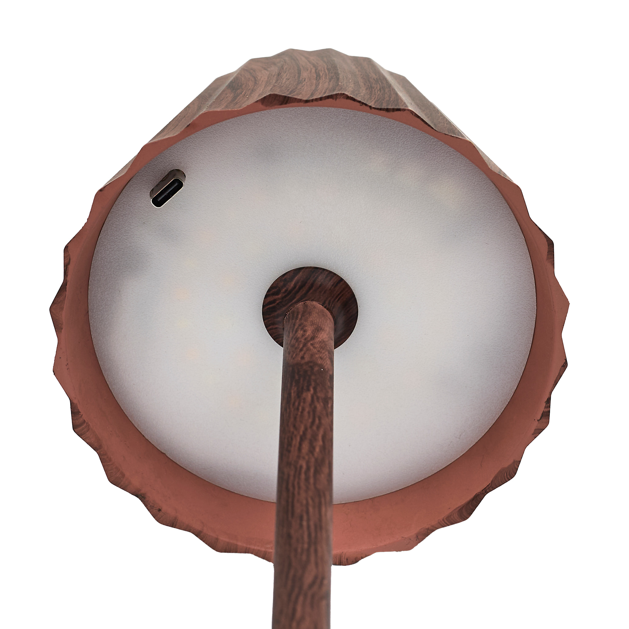 Lampe De Table Rechargeable Usb Bois Fonce