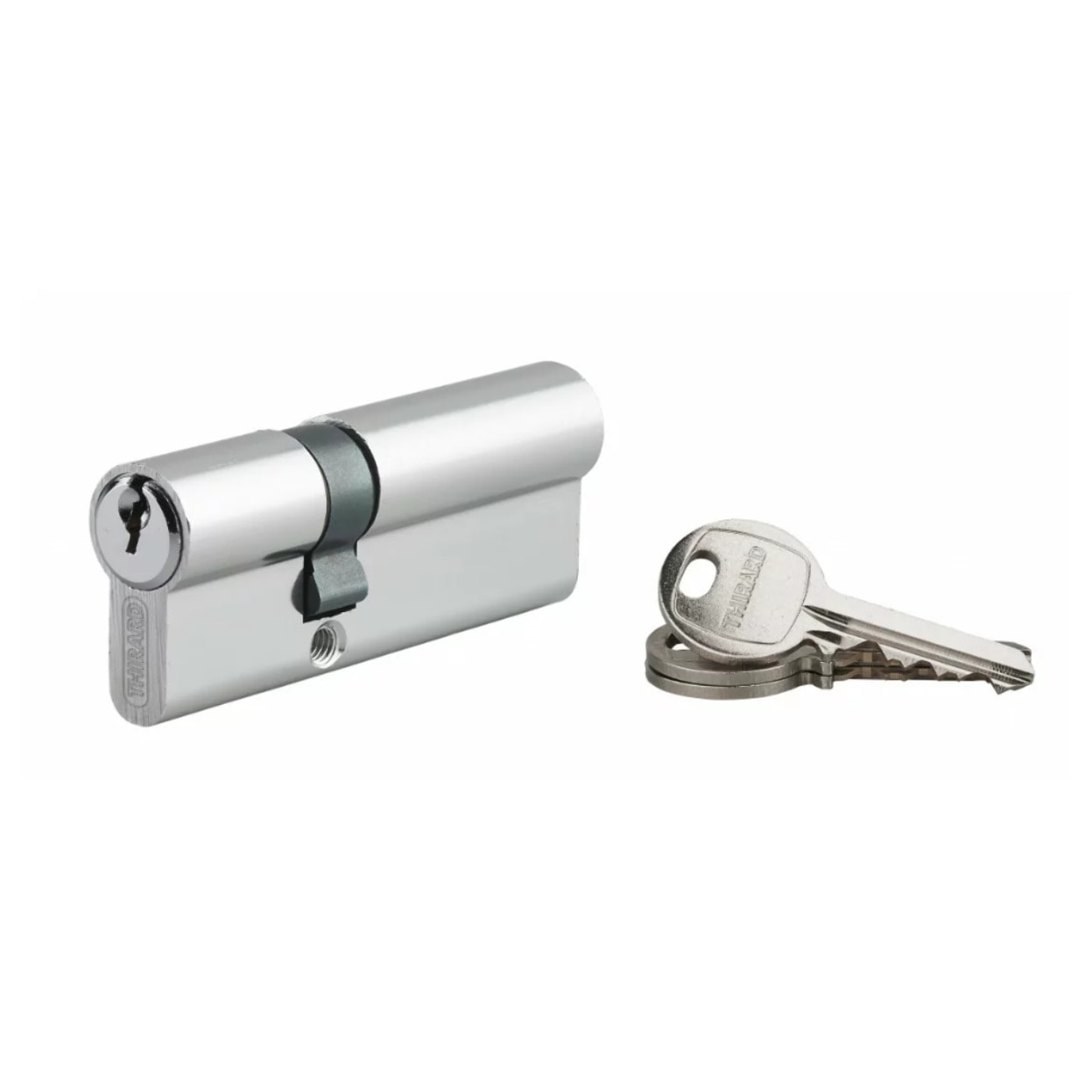 Cylindre de serrure à clé crantée Ecopro nickelé - 30 x 50 - Varié - THIRARD - 00007286