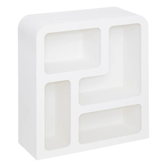 Meuble 4 niches Soleya blanc 75x30cm