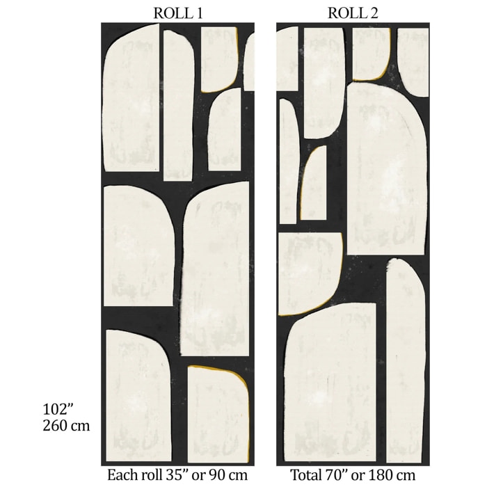 Carta da Parati Bianca e Nera