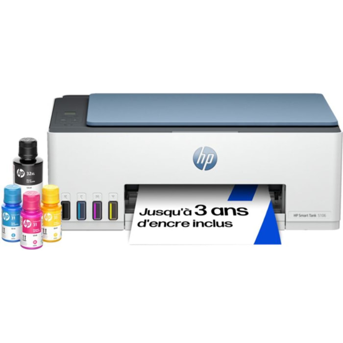 Imprimante jet d'encre HP Smart Tank 5106