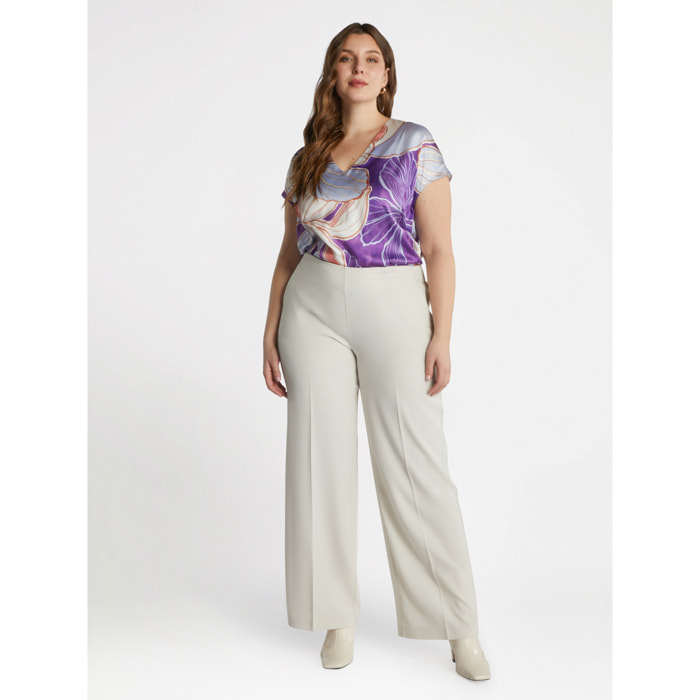 Fiorella Rubino - Blusa de flores - Violeta