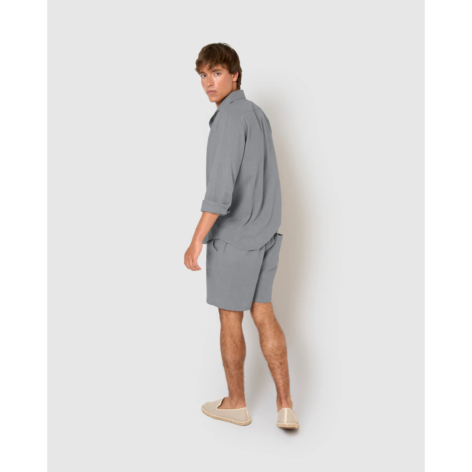 Pantalón corto algodón azul