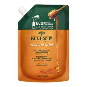 Rêve de Miel® - Eco recharge Gel lavant surgras visage et corps 400ml