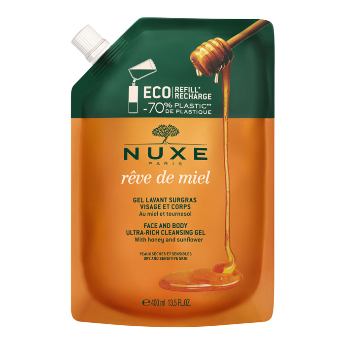 Rêve de Miel® - Eco recharge Gel lavant surgras visage et corps 400ml